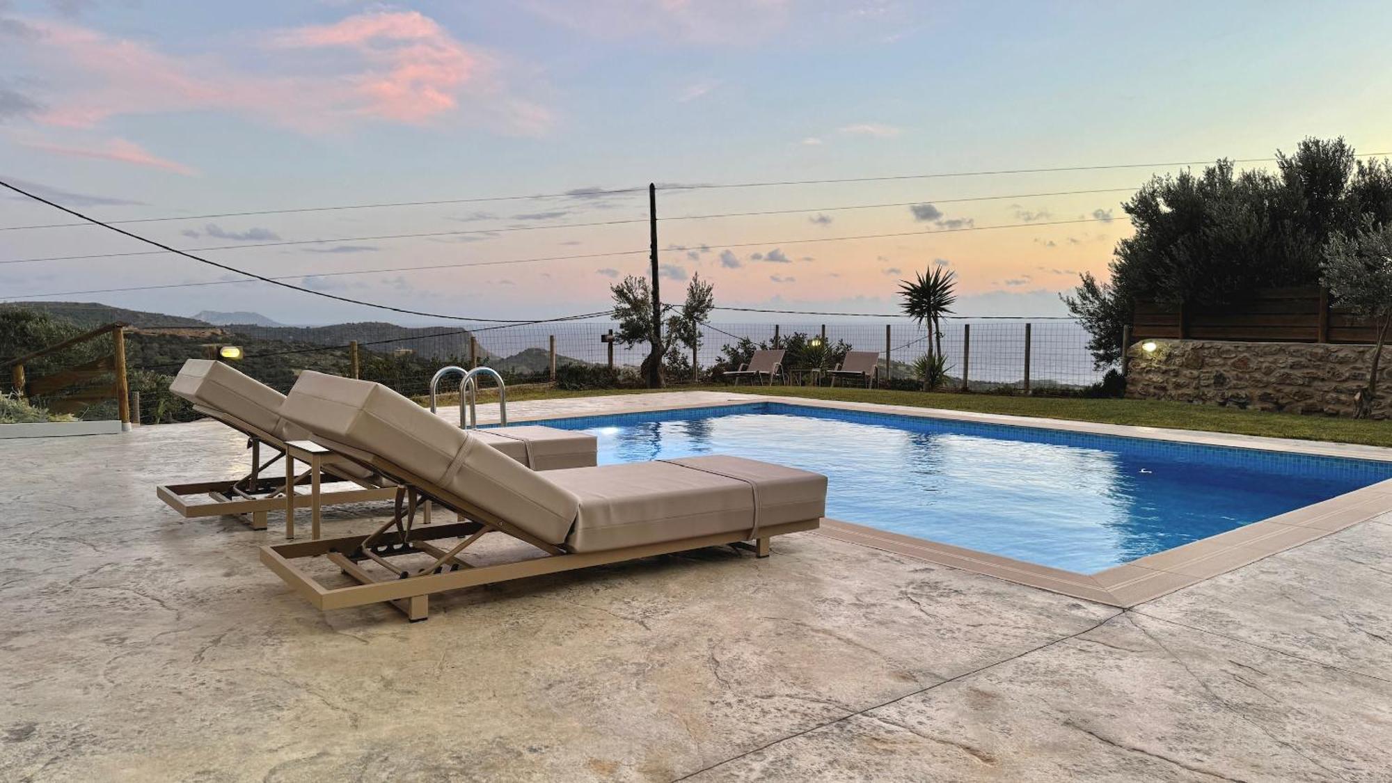 Villa Michael Triopetra Private Villa, Private Swimming Pool, Garden, Panoramic Sunset Екстериор снимка