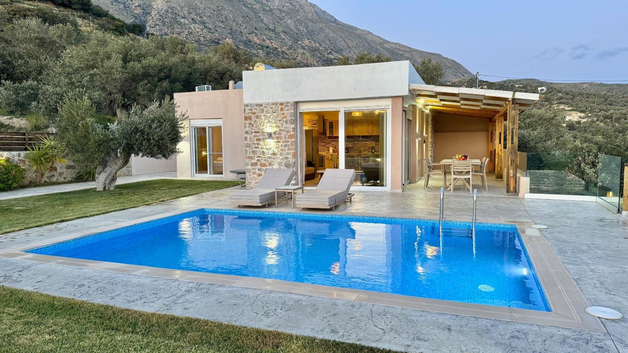 Villa Michael Triopetra Private Villa, Private Swimming Pool, Garden, Panoramic Sunset Екстериор снимка