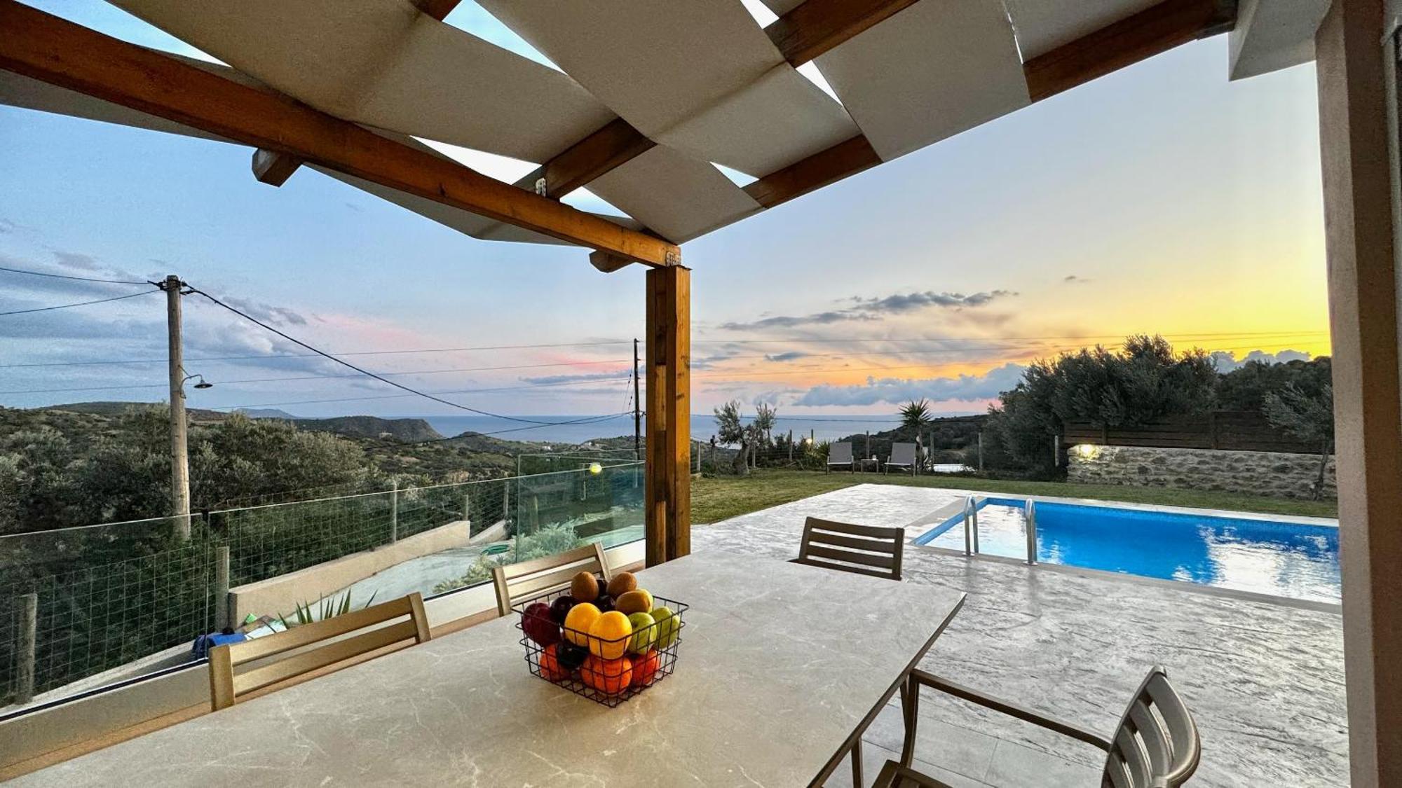 Villa Michael Triopetra Private Villa, Private Swimming Pool, Garden, Panoramic Sunset Екстериор снимка