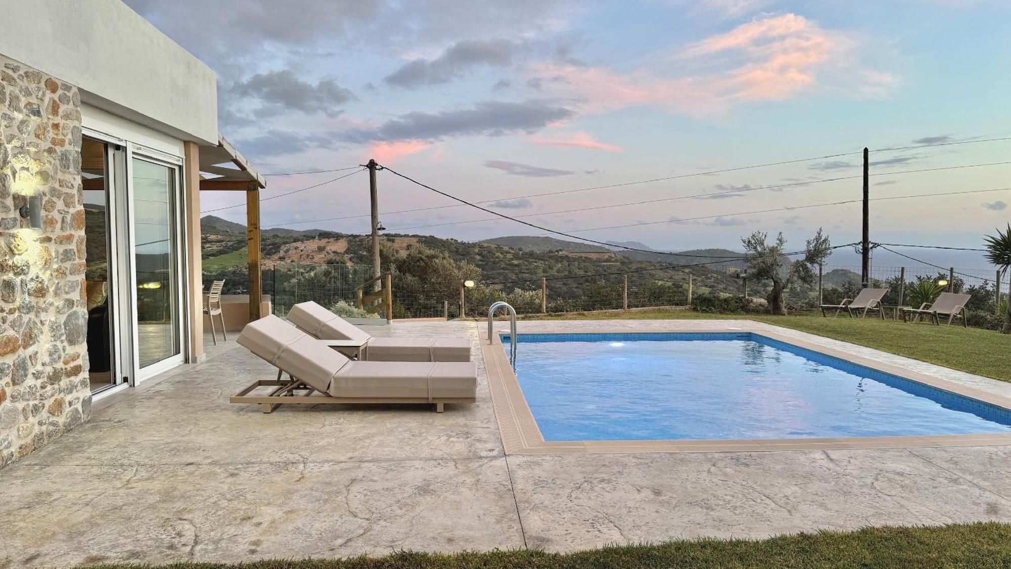 Villa Michael Triopetra Private Villa, Private Swimming Pool, Garden, Panoramic Sunset Екстериор снимка